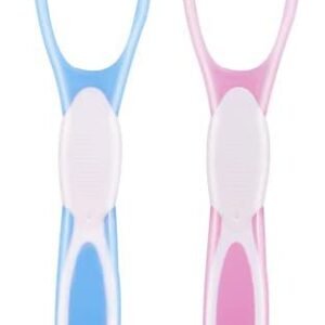 Calitate24 2Pcs Tongue Cleaner Plastic Tongue Scraper