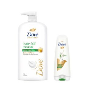 Dove Hair Fall Rescue Shampoo For Thicker Hair 1 Litre + Conditioner 175ml, Combo