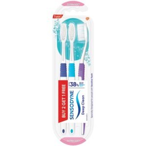 Sensodyne Deep Clean Extra Soft Toothbrush Buy 2 Get 1 Free Pack