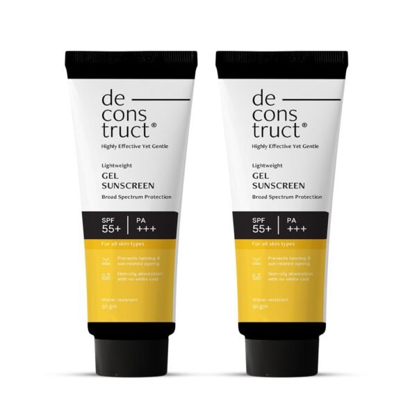 Deconstruct Face Gel Sunscreen SPF 50 + PA+++ 50g each, pack of 2