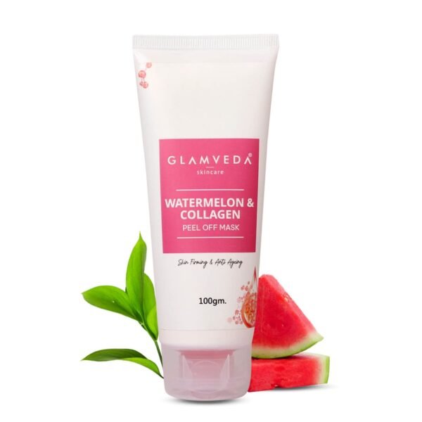 Glamveda Watermelon & Collagen Peel Off Mask for Men & Women 100 gm