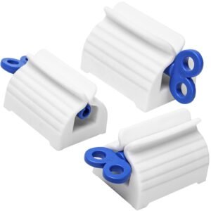 Asqraqo Plastic 3 Pieces Tube Toothpaste Squeezer With Rolling Toothpaste Holder