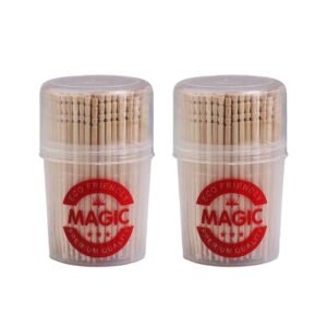 Magic Premium Wooden Toothpicks - 500 Sticks (2 Packs of 250)
