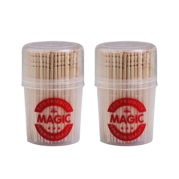 Magic Premium Wooden Toothpicks - 500 Sticks (2 Packs of 250)