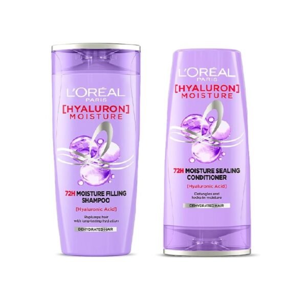 L'Oreal Paris Hyaluron Moisture Hair Care Shampoo 82.5ml + Conditioner 71.5ml (2 Items in the set)