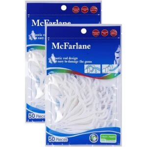 Pack of 100 Toothpicks with tongue cleaner Stick Set 50