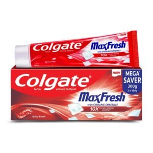 Colgate MaxFresh Red Gel Tooth Paste with Menthol 300g, 150g X 2 (Spicy Fresh) (Combo Pack Offer)