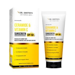 Dr. Sheth's Ceramide & Vitamin C Sunscreen SPF 50+ Pa+++ For All Skin Type 80 g