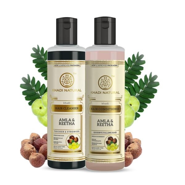 Khadi Natural Amla & Reetha Hair Cleanser and Conditioner Combo (210 * 2, 420ml)