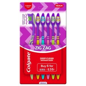 Colgate ZigZag Manual Toothbrush for adults Pack of 6