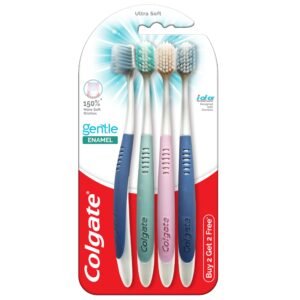 Colgate Gentle Enamel Ultra Soft Bristles Manual Toothbrush 4 Pcs (Buy2 Get 2)