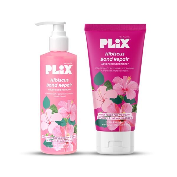 PLIX - THE PLANT FIX - Hibiscus Bond Repair Shampoo (200ml) + Conditioner (175ml)