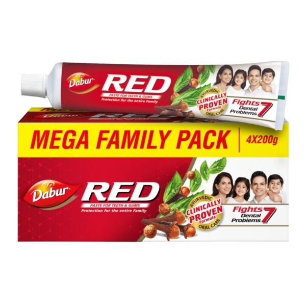 Dabur Red Toothpaste - 800g (200g x 4)