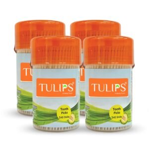 Tulips Wooden Toothpicks 240 Sticks (Pack of 4)